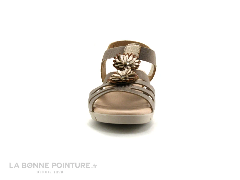 Valerias 5090 Taupe - Bronze - Fleurs Relief - Sandale Femme 4 Valerias 5090 Taupe - Bronze - Fleurs Relief - Sandale Femme – Image 2