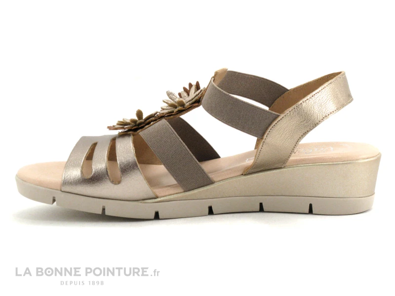 Valerias 5090 Taupe - Bronze - Fleurs Relief - Sandale Femme 5 Valerias 5090 Taupe - Bronze - Fleurs Relief - Sandale Femme – Image 3