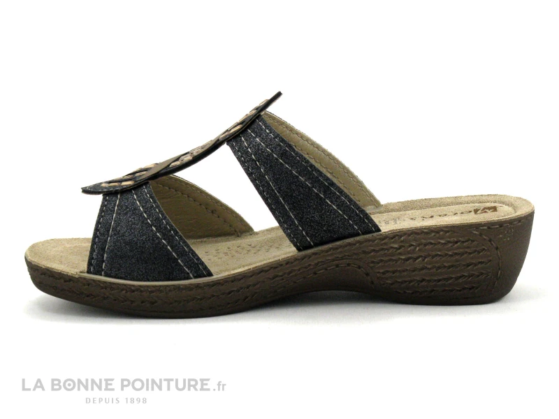 Morans MACURE 28711 Noir Metal - Perles - Mule Compensee 4 Morans MACURE 28711 Noir Metal - Perles - Mule Compensee – Image 2