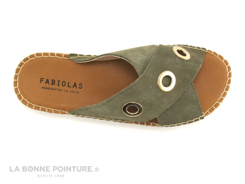 Fabiolas C904614 KAKI - Mule Femme Semelle Compensee 8 Fabiolas C904614 KAKI - Mule Femme Semelle Compensee – Image 6
