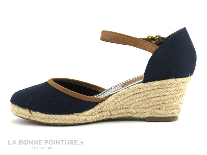 Tom Tailor 699090300 Navy - Sandale Compensee Toile -Bout Ferme 5 Tom Tailor 699090300 Navy - Sandale Compensee Toile -Bout Ferme – Image 3