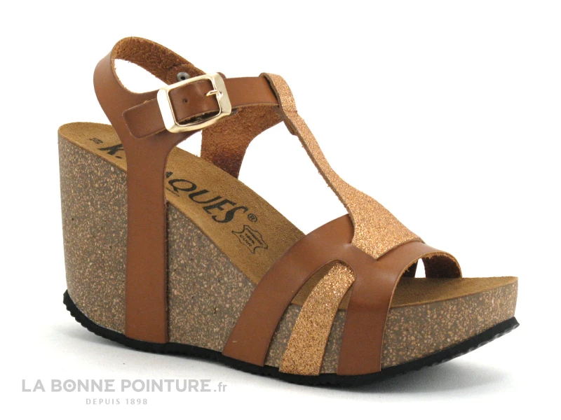 K DAQUES Trio Tan - Sandale Compensee Marron 3 K DAQUES Trio Tan - Sandale Compensee Marron