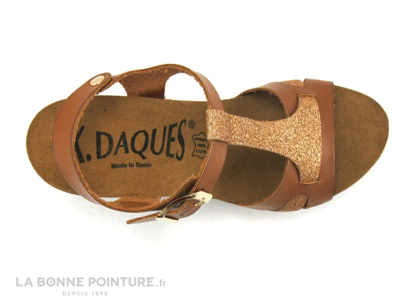 K DAQUES Trio Tan - Sandale Compensee Marron 8 K DAQUES Trio Tan - Sandale Compensee Marron – Image 6