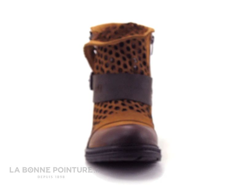 Lily Mood 0505601 Tan Nubuck - Marron - Hexagones - Bottine Femme 4 Lily Mood 0505601 Tan Nubuck - Marron - Hexagones - Bottine Femme – Image 2