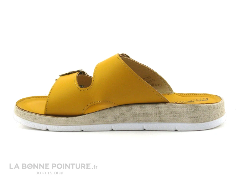Flex Is PERASA Senape - Mule Reglable Femme Cuir Jaune 5 Flex Is PERASA Senape - Mule Reglable Femme Cuir Jaune – Image 3