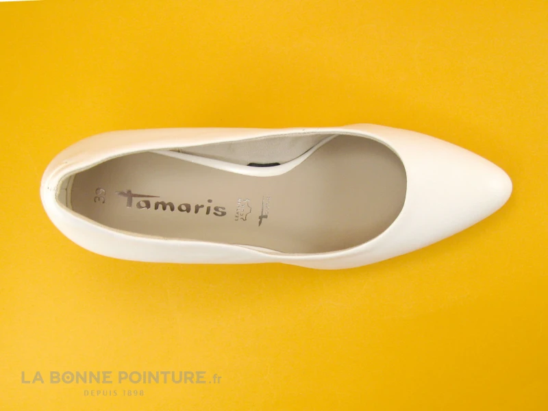 Tamaris 1-22411-20 White - Escarpin Blanc A Talon Haut 8 Tamaris 1-22411-20 White - Escarpin Blanc A Talon Haut – Image 6