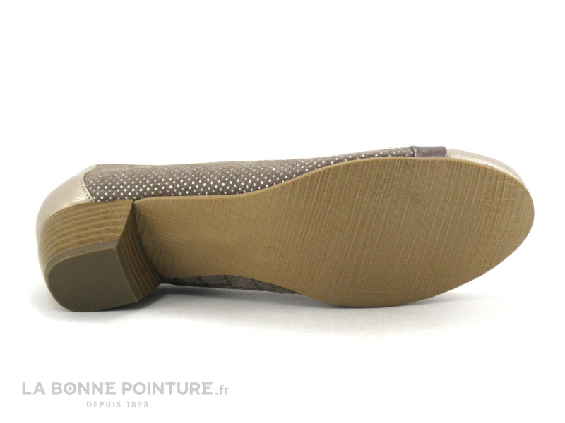 Inea RIO Taupe - Escarpin Petit Talon En Cuir 9 Inea RIO Taupe - Escarpin Petit Talon En Cuir – Image 7