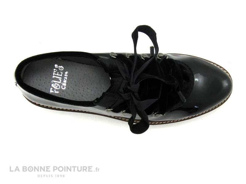 Folies POUM - Noir Verni - Chaussure Basse Femme 8 Folies POUM - Noir Verni - Chaussure Basse Femme – Image 6