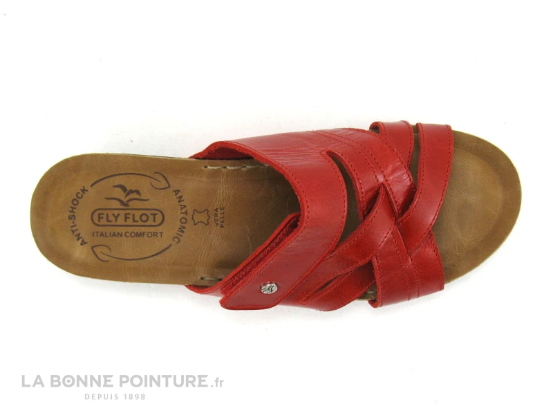 Fly Flot FLAXO Rouge - Mule Femme Reglable Avec Scratch 6 Fly Flot FLAXO Rouge - Mule Femme Reglable Avec Scratch – Image 4