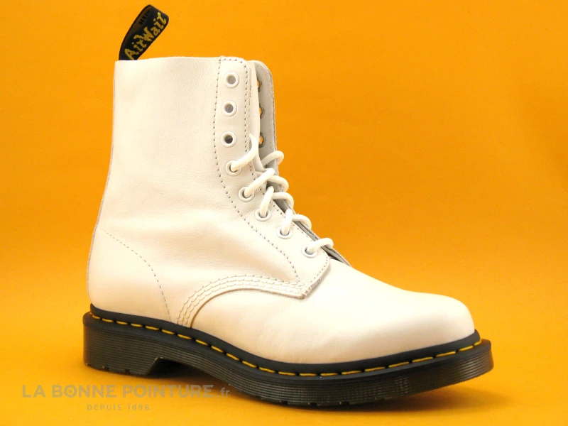 Dr. Martens Dr Martens PASCAL Optical White Virginia - 26802543 - Bottine Blanche 3 Dr. Martens Dr Martens PASCAL Optical White Virginia - 26802543 - Bottine Blanche