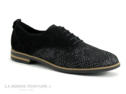Morans VIALA Noir - Pois Argent - Chaussure Derby Femme