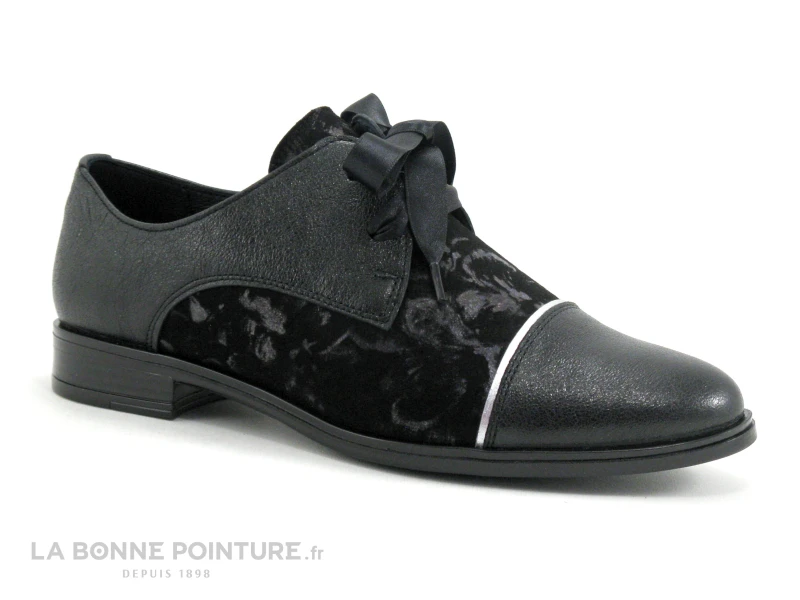 Mademoisel H 8057 Noir 2419 - Velours Imprime - Derby Femme 3 Mademoisel H 8057 Noir 2419 - Velours Imprime - Derby Femme