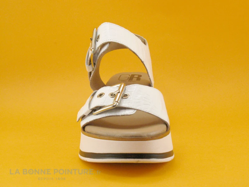 Geo Reino GIFABE Blanc - Nu-pieds Femme - Semelle Compensee 4 Geo Reino GIFABE Blanc - Nu-pieds Femme - Semelle Compensee – Image 2