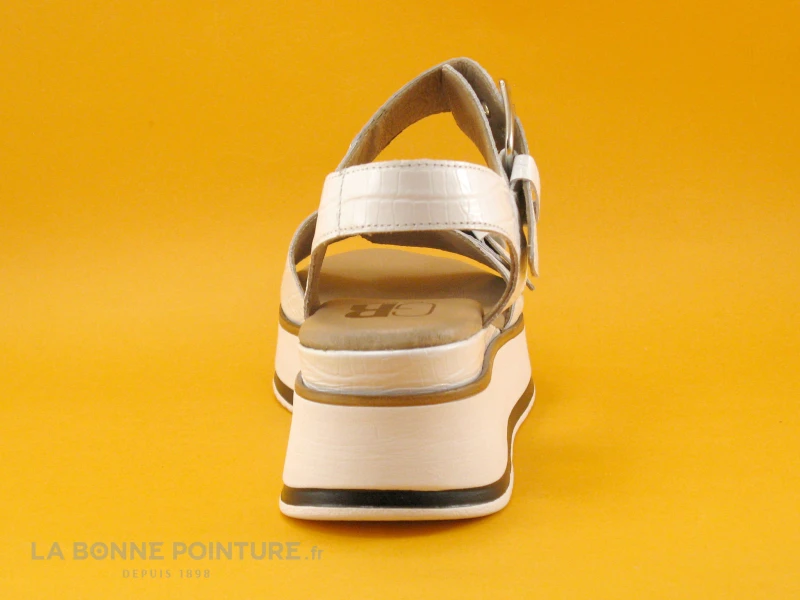 Geo Reino GIFABE Blanc - Nu-pieds Femme - Semelle Compensee 6 Geo Reino GIFABE Blanc - Nu-pieds Femme - Semelle Compensee – Image 4