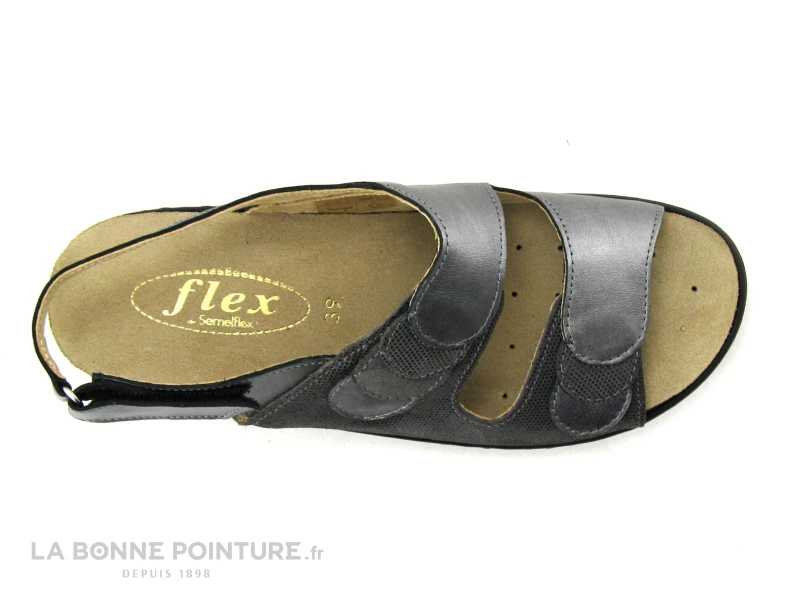 Semelflex GISELE 2 Punto Tresor - Sandale Confort Femme Gris - Argent 7 Semelflex GISELE 2 Punto Tresor - Sandale Confort Femme Gris - Argent – Image 5