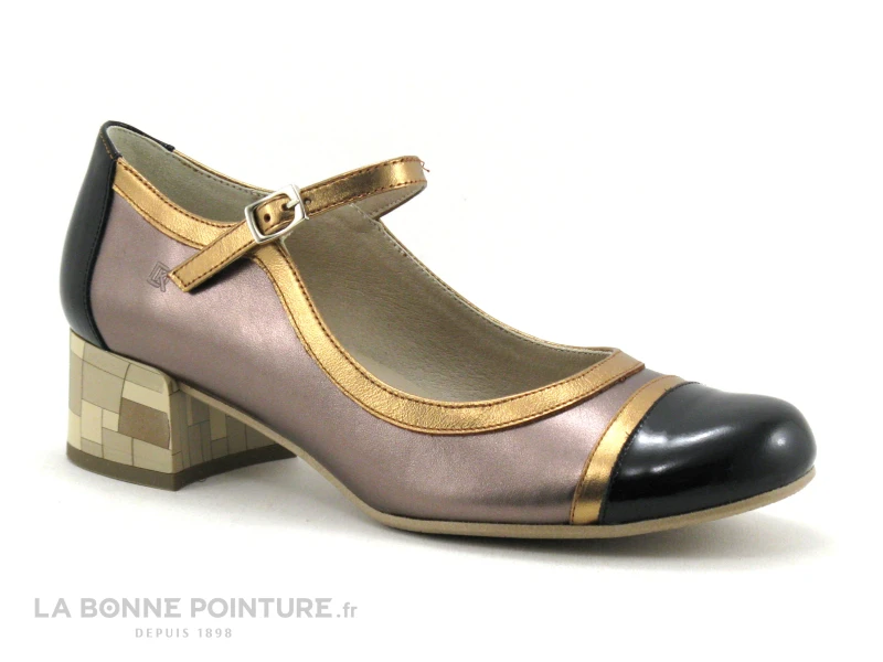 Dorking FRIDA D8991 Bronze Marmotte - Escarpin Avec Bride 3 Dorking FRIDA D8991 Bronze Marmotte - Escarpin Avec Bride