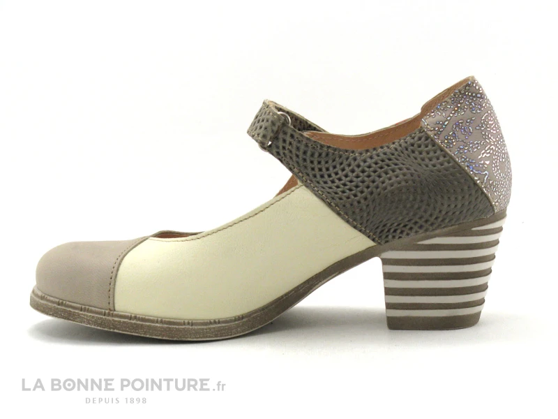 Alce Shoes 9809 Beige - Escarpin Petit Talon - Bride Velcro 5 Alce Shoes 9809 Beige - Escarpin Petit Talon - Bride Velcro – Image 3