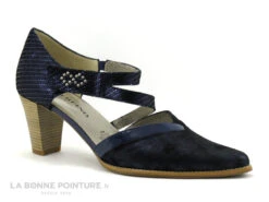 Geo Reino ALVITOL Marine - Escarpin Talon Haut Avec Bride