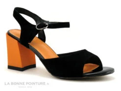 Métamorf Ose NABAISSUER Noir - Sandale Talon Haut Epais
