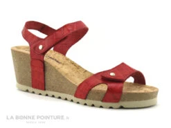 Carla Tortosa 53202 Croco Rouge - Sandale Talon Compense