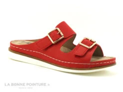 Morans ROLTING Rouge - Mule Femme Avec Brides A Scratch
