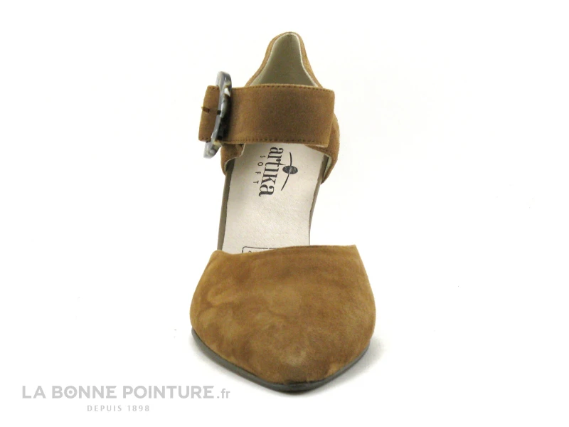 Artika YNATA Vel Daim - Escarpin Jaune Ocre - Talon Haut - Bout Pointu 4 Artika YNATA Vel Daim - Escarpin Jaune Ocre - Talon Haut - Bout Pointu – Image 2