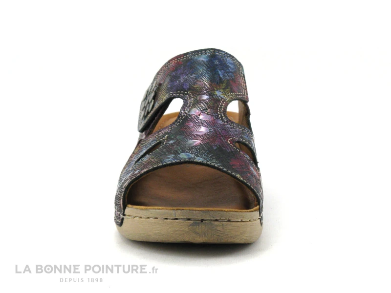 Loretta 6442PH Mule Cuir Femme - Black Floral 4 Loretta 6442PH Mule Cuir Femme - Black Floral – Image 2