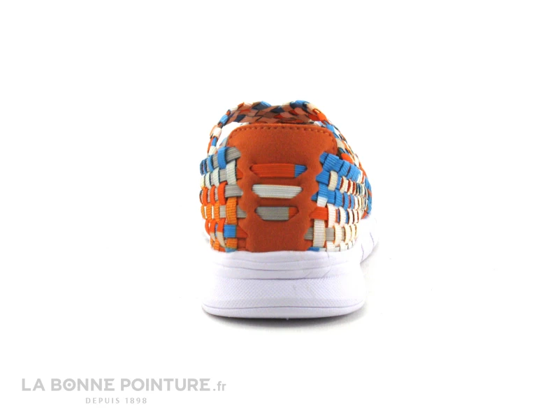 Morans KUBOKA Orange Turquoise - Basket Elastique Femme 6 Morans KUBOKA Orange Turquoise - Basket Elastique Femme – Image 4