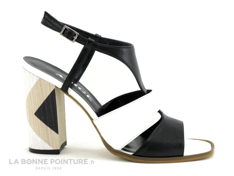 Adige ALSAF F100 Capri Nero Bianco - Sandale Talon 7 Adige ALSAF F100 Capri Nero Bianco - Sandale Talon – Image 5