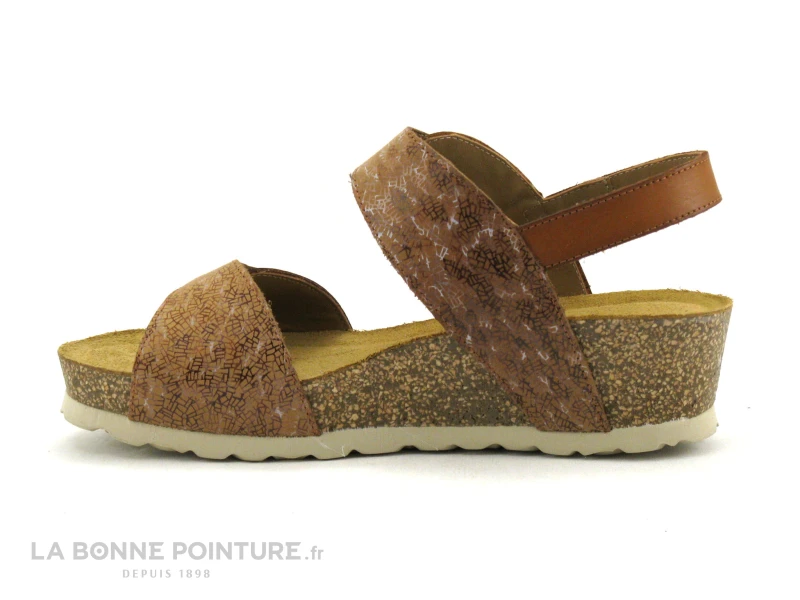 Jordana 2985 Marron - 2 Velcros - Sandale Talon Compense 5 Jordana 2985 Marron - 2 Velcros - Sandale Talon Compense – Image 3