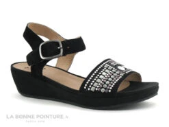 MamZelle LIVET Velours Noir - CS52R04 - Nu-pieds Femme