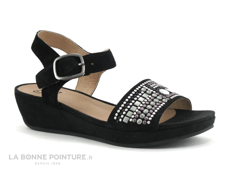 MamZelle LIVET Velours Noir - CS52R04 - Nu-pieds Femme 7 MamZelle LIVET Velours Noir - CS52R04 - Nu-pieds Femme – Image 5