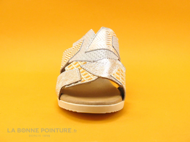 Jordana 2769 Argent - Mule Femme - Talon Compense 4 Jordana 2769 Argent - Mule Femme - Talon Compense – Image 2