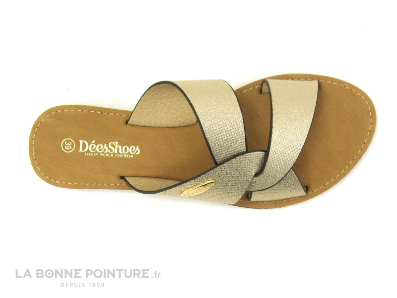Dees Shoes MERCADO Or - Mule Plate Doree 5 Dees Shoes MERCADO Or - Mule Plate Doree – Image 3