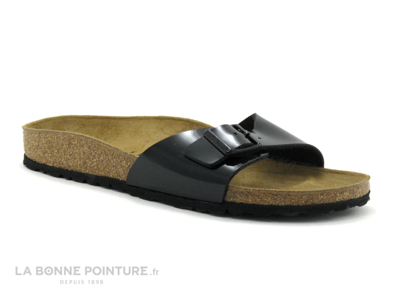 Birkenstock MADRID Birko Flor Vernis Noir - BK040303 - Mule Femme 3 Birkenstock MADRID Birko Flor Vernis Noir - BK040303 - Mule Femme