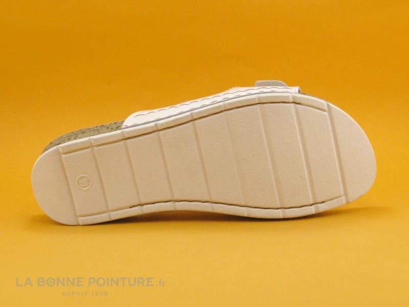 Fly Flot FLETY Blanc - Gris Metal - 2 Brides Reglables - Mule 9 Fly Flot FLETY Blanc - Gris Metal - 2 Brides Reglables - Mule – Image 7