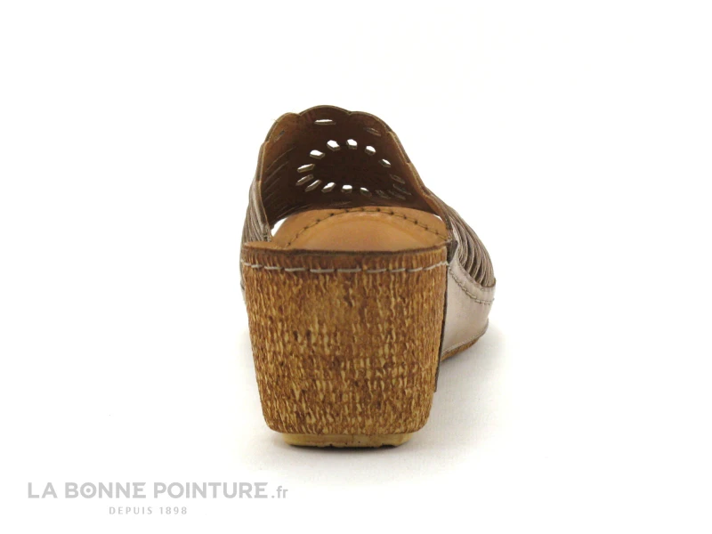 Karyoka GENI Marron - Mule Femme - Talon Compense 6 Karyoka GENI Marron - Mule Femme - Talon Compense – Image 4