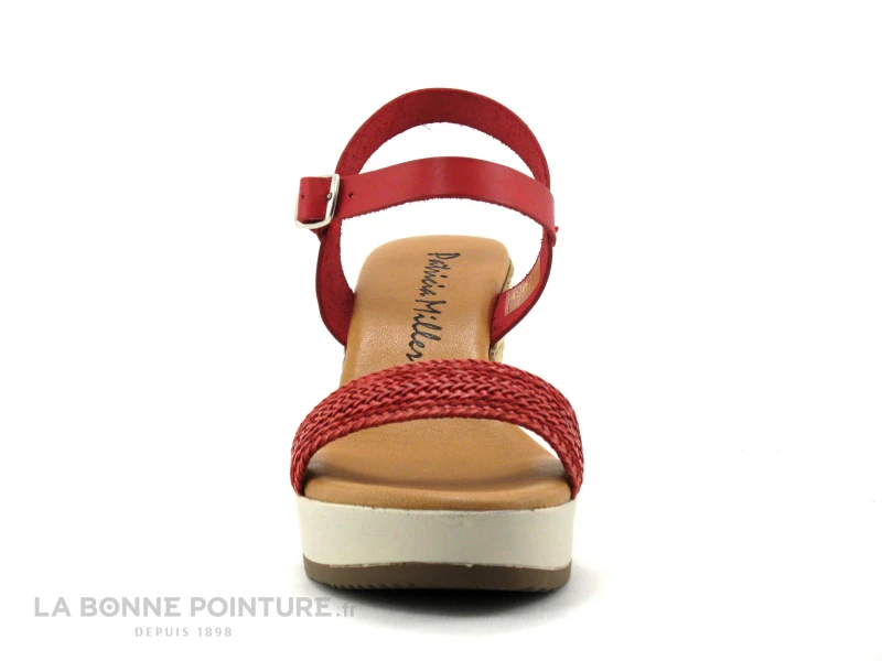 Patricia Miller 3217 - Sandale Rouge Talon Haut - Semelle Compensee 4 Patricia Miller 3217 - Sandale Rouge Talon Haut - Semelle Compensee – Image 2
