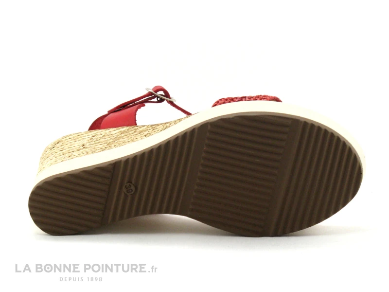 Patricia Miller 3217 - Sandale Rouge Talon Haut - Semelle Compensee 9 Patricia Miller 3217 - Sandale Rouge Talon Haut - Semelle Compensee – Image 7