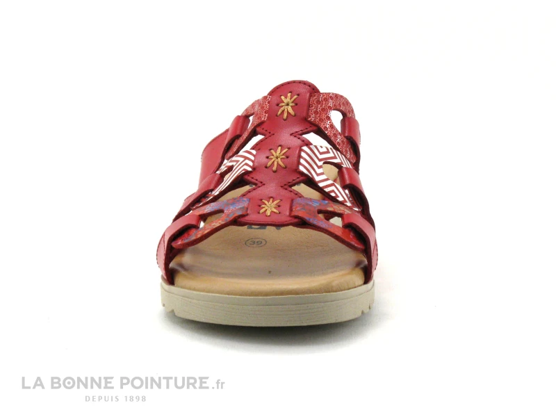 Jordana 35 Rouge - Mule Femme Semelle Compensee 4 Jordana 35 Rouge - Mule Femme Semelle Compensee – Image 2