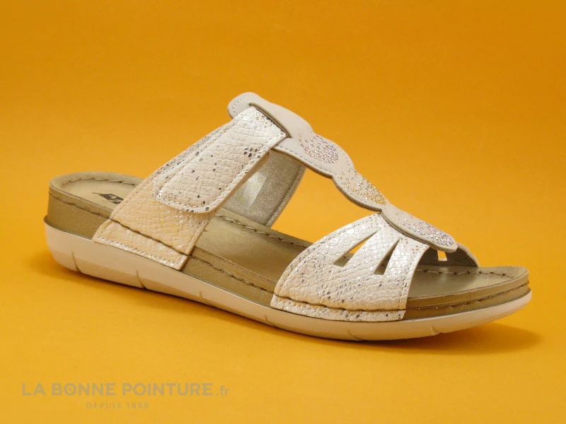 Morans MELIANDE Blanc Python - Dessus Perles - Mule Femme 3 Morans MELIANDE Blanc Python - Dessus Perles - Mule Femme