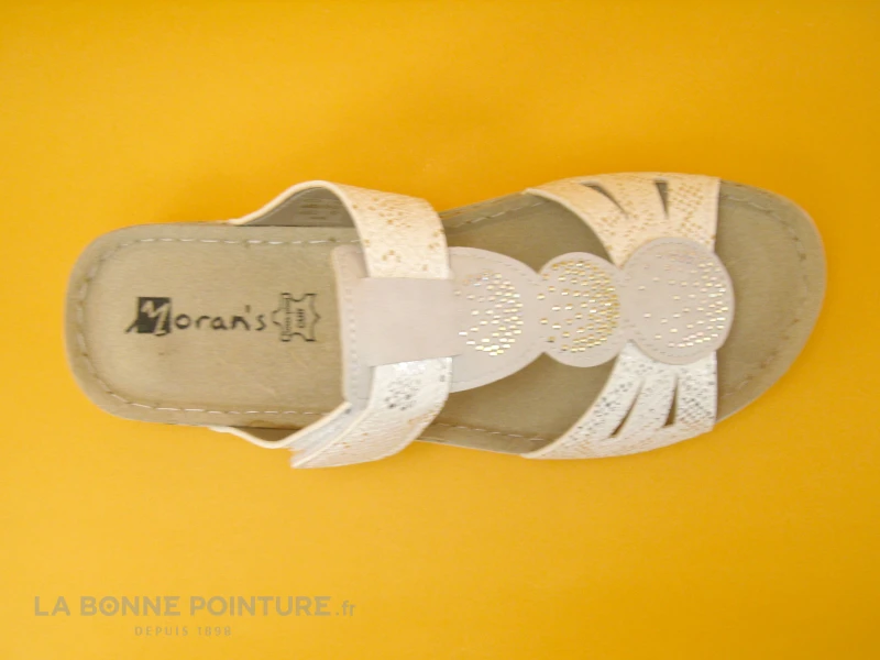 Morans MELIANDE Blanc Python - Dessus Perles - Mule Femme 5 Morans MELIANDE Blanc Python - Dessus Perles - Mule Femme – Image 3
