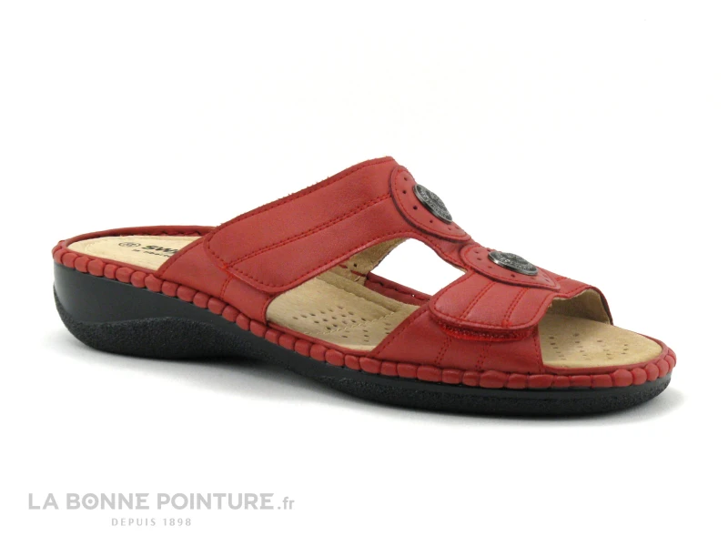 Sweet R MANITAR Rouge - Mule Femme Rouge Avec Scratch 3 Sweet R MANITAR Rouge - Mule Femme Rouge Avec Scratch